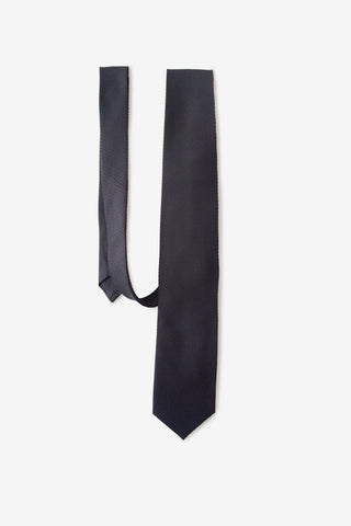 Black Grenadine Textured Silk Neck Tie