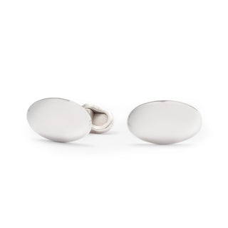 Silver Ellipse Cufflinks