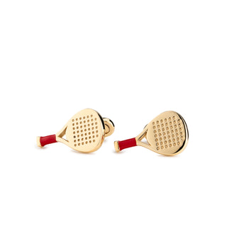 Gold Tennis Racket Cufflinks