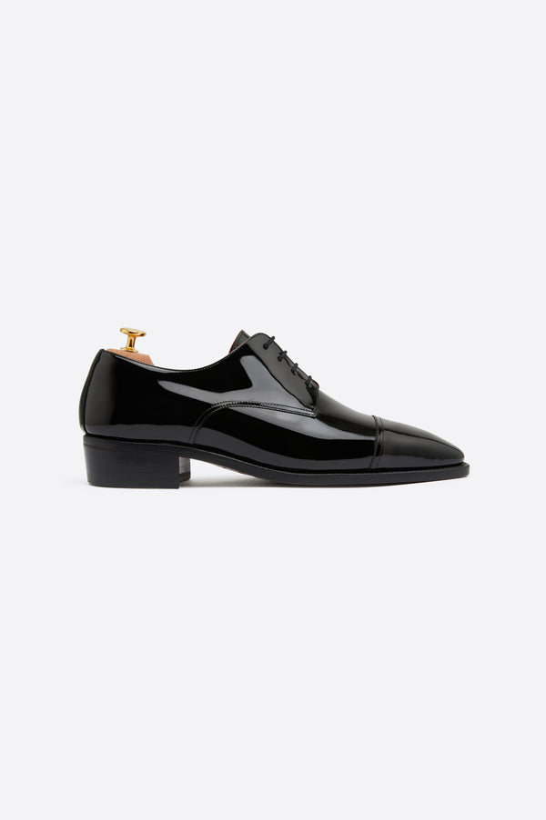 Black Patent Derby