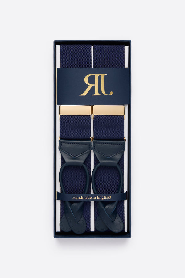 Navy blue suspender