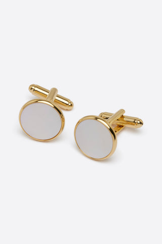thin mother of pearl cufflinks