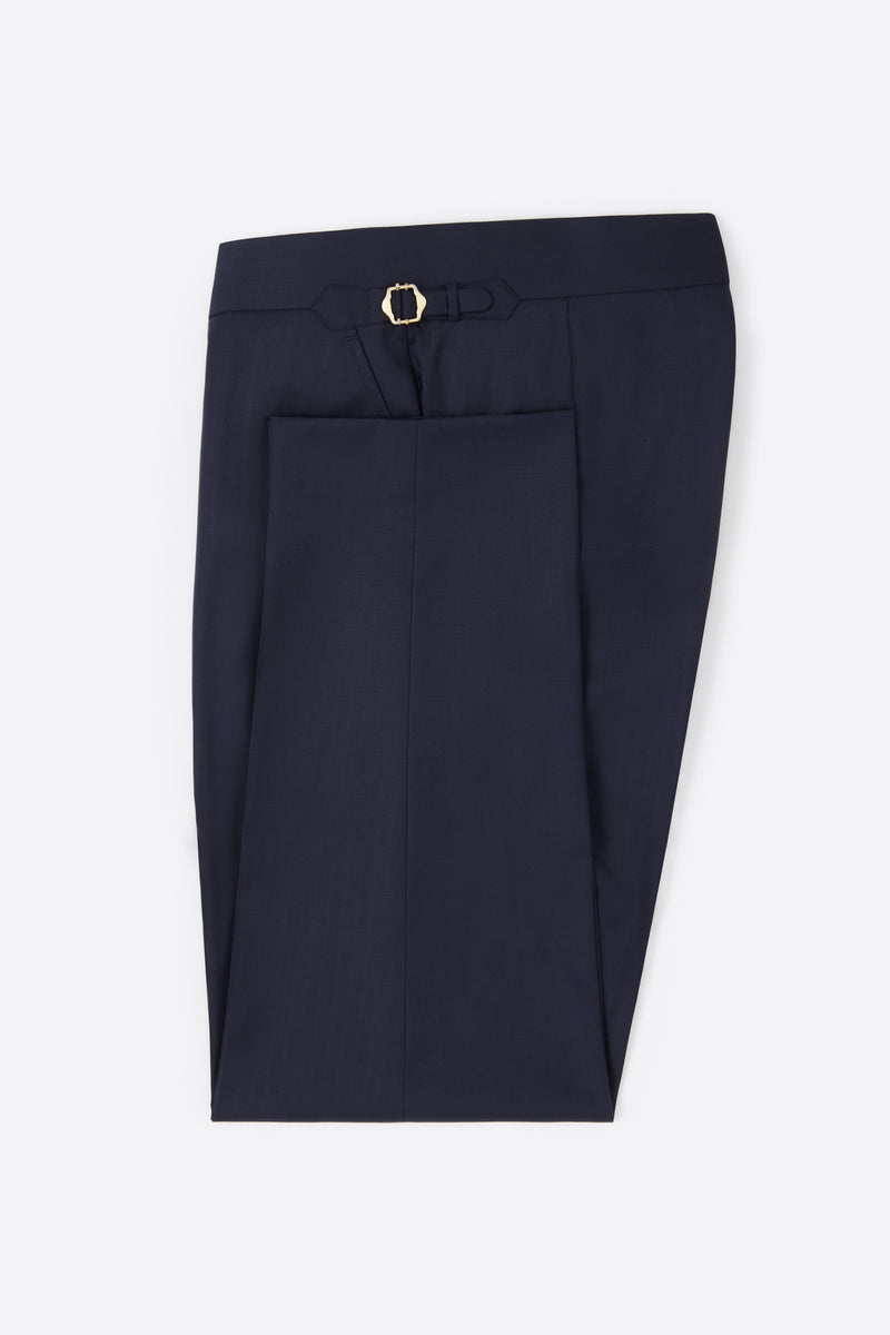 Merino wool Herringbone pant - Navy