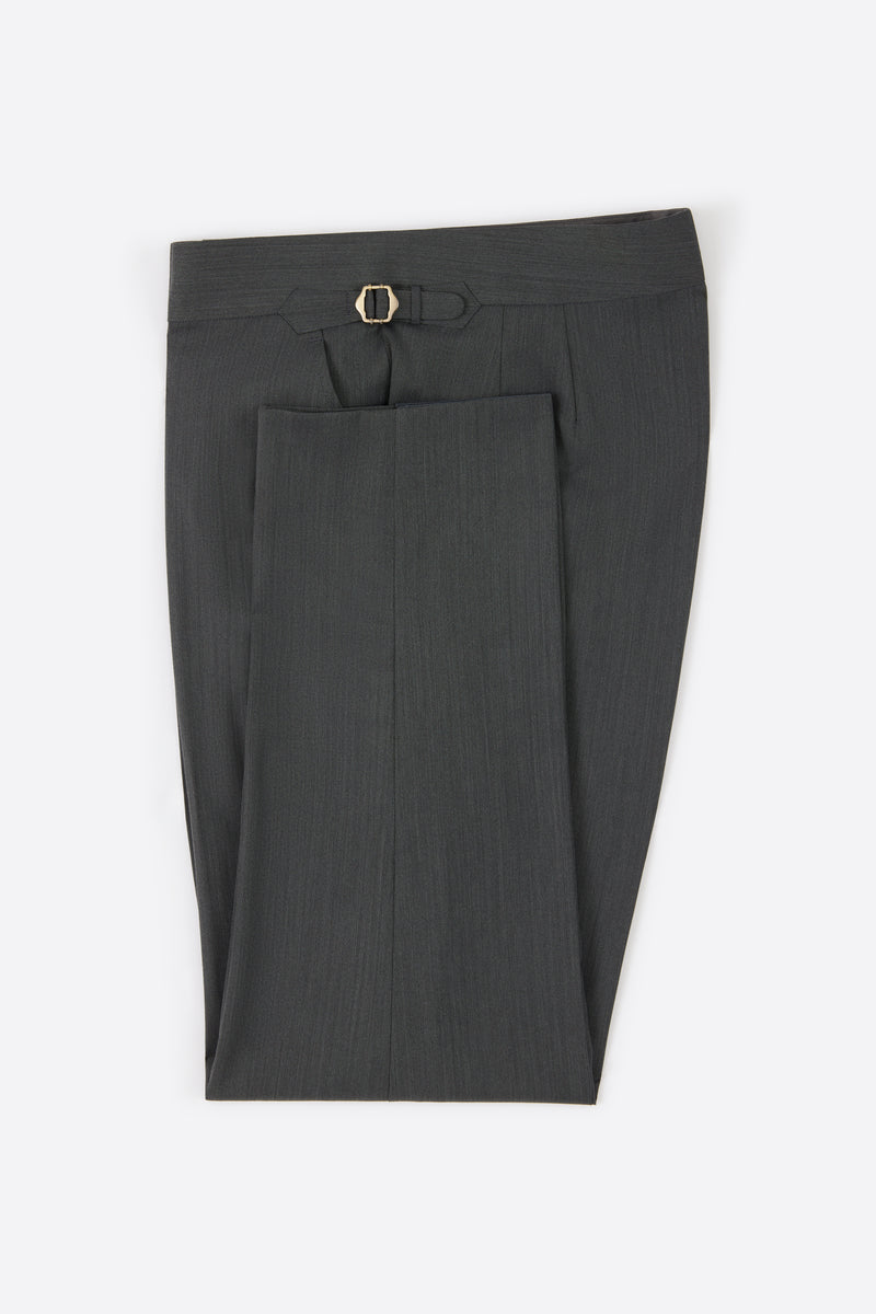 Merino wool Herringbone pant - Grey
