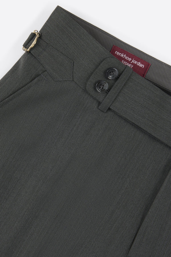 Merino wool Herringbone pant - Grey