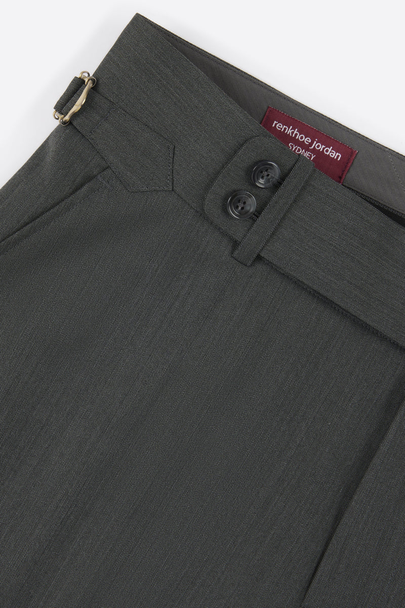 Merino wool Herringbone pant - Grey