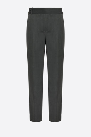Merino wool Herringbone pant - Grey