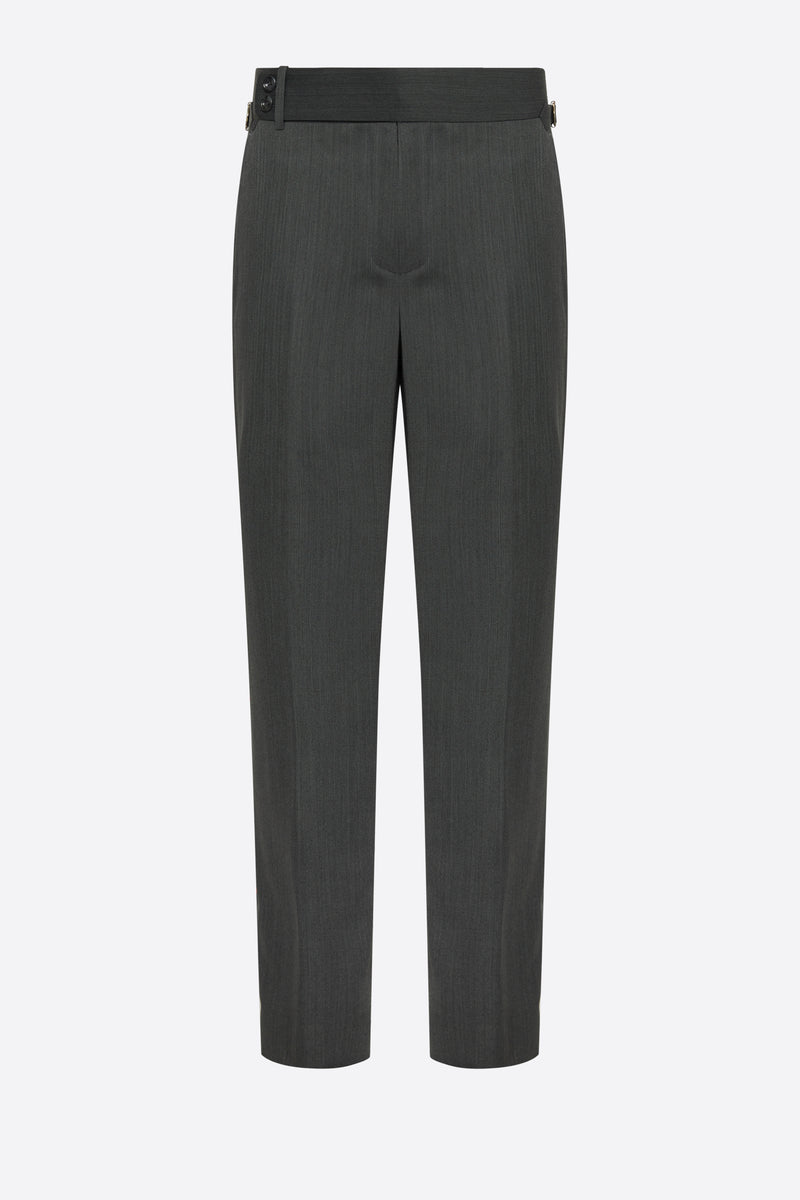 Merino wool Herringbone pant - Grey