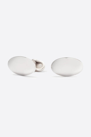Silver Ellipse Cufflinks