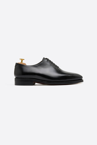Whole Cut Leather Shoe - Black